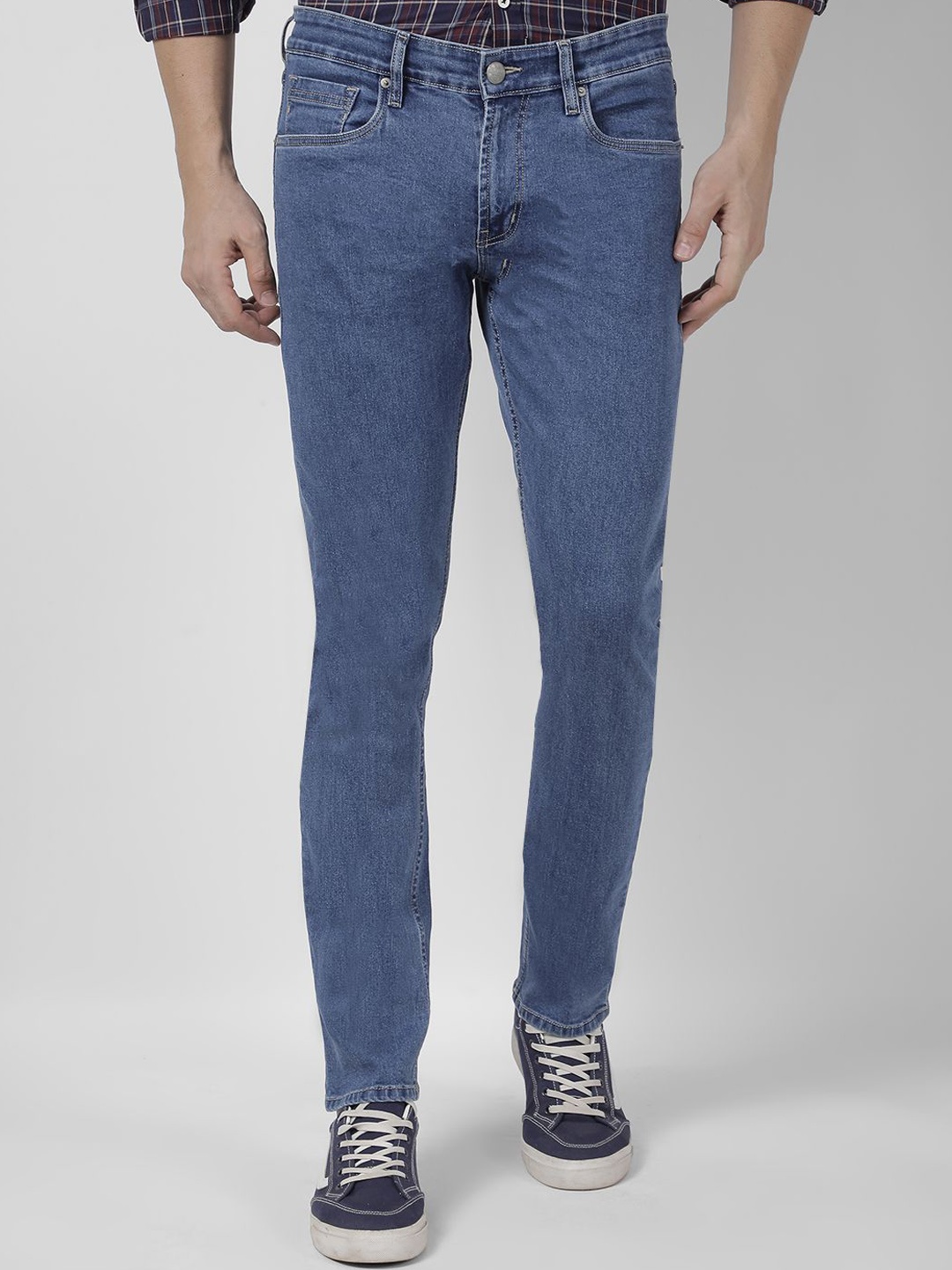 

Numero Uno Men Cotton Skinny Fit Low-Rise Jeans, Blue