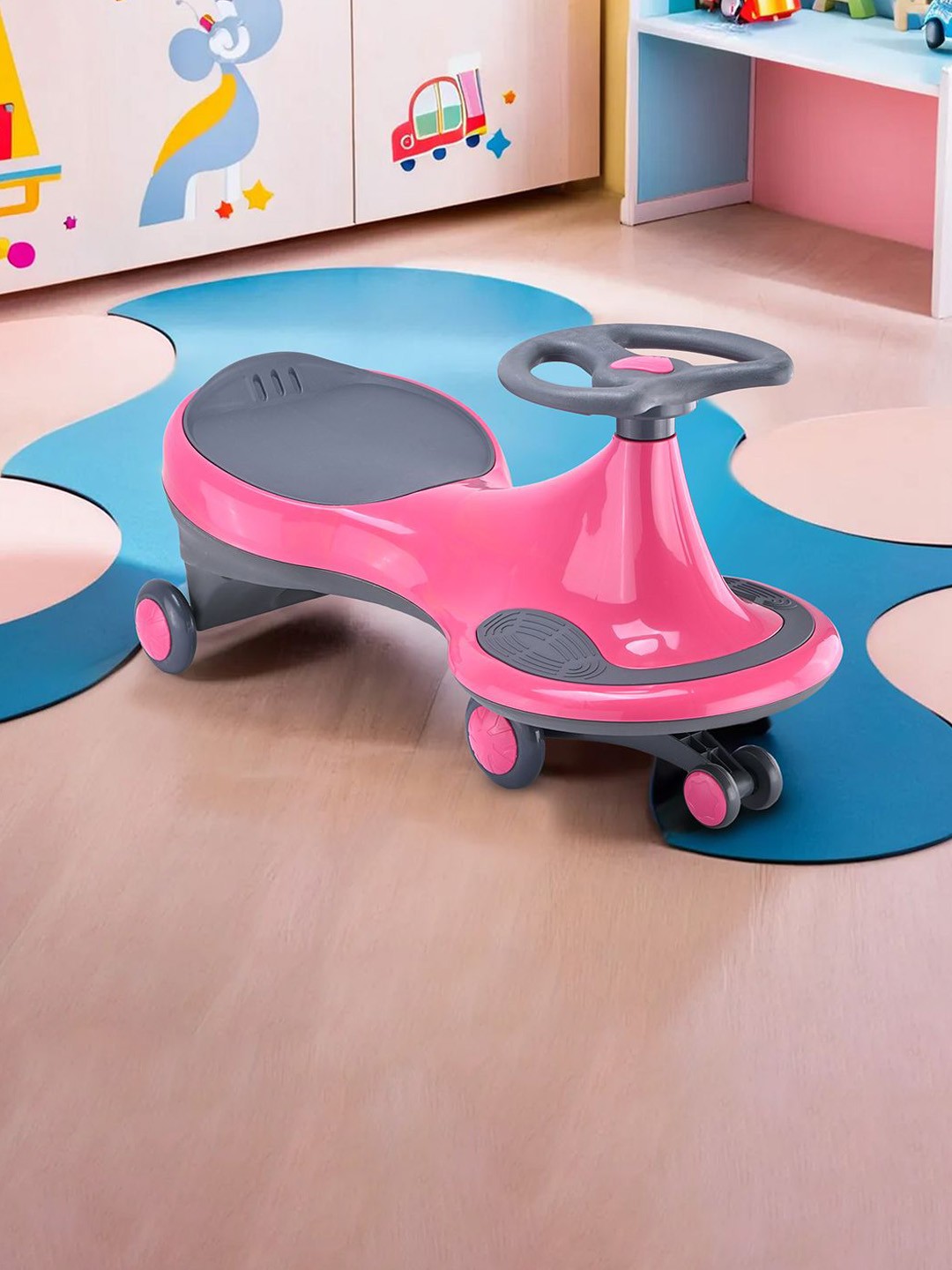 

Kuber Industries Kids Steering Scooter Ride On Vehicle, Pink
