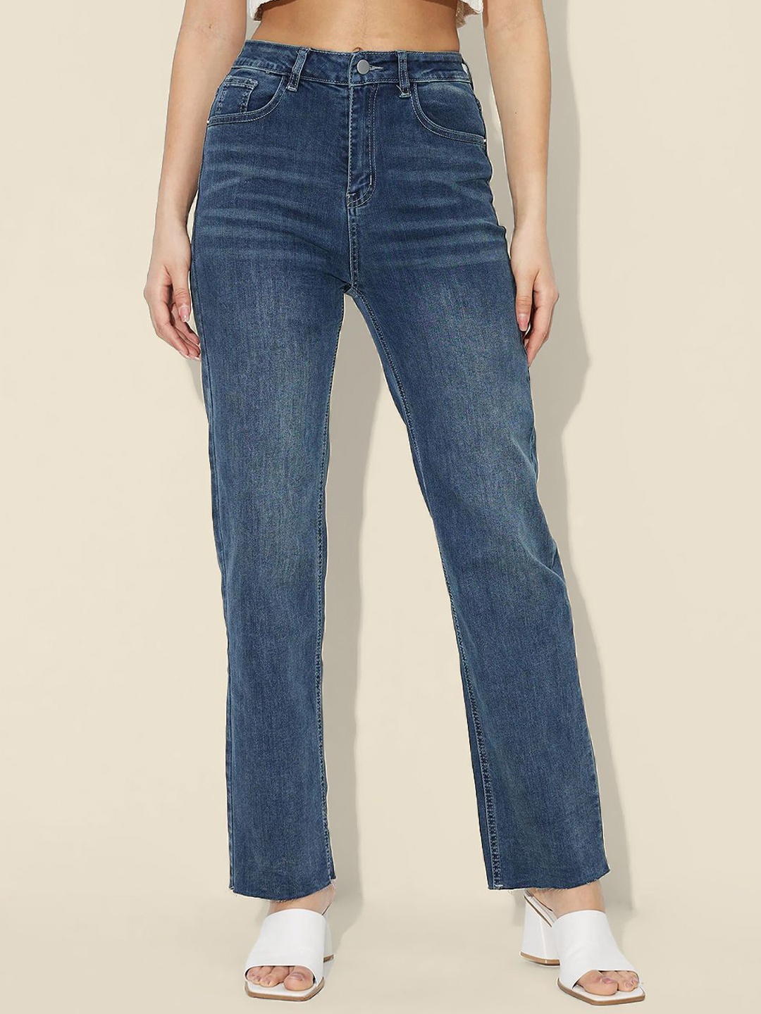 

StyleCast Women Classic Straight Fit High Rise Jeans, Blue