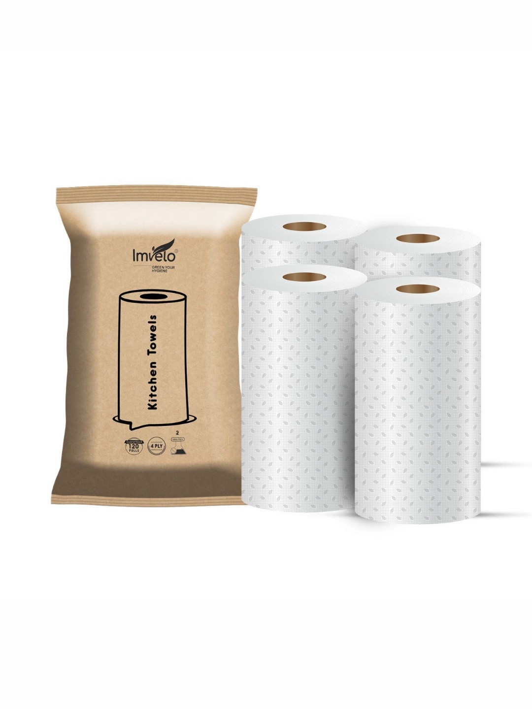 

Imvelo Green your hygiene White 4 Pieces Paper Kitchen Towels