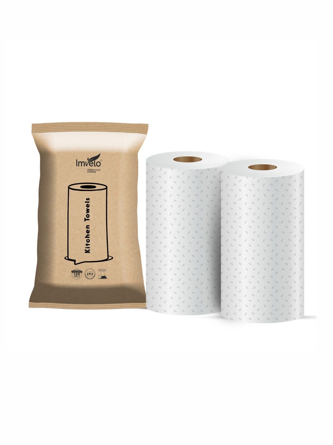 

Imvelo Green your hygiene White 2 Pieces Paper Kitchen Towels