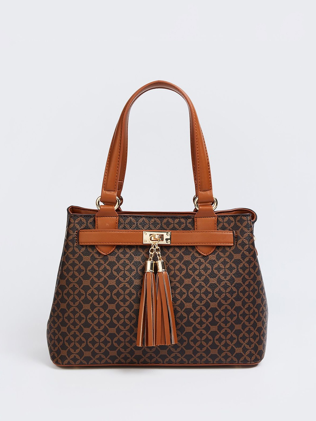

CODE by Lifestyle Women Graphic Printed Structured Shoulder Bag, Brown
