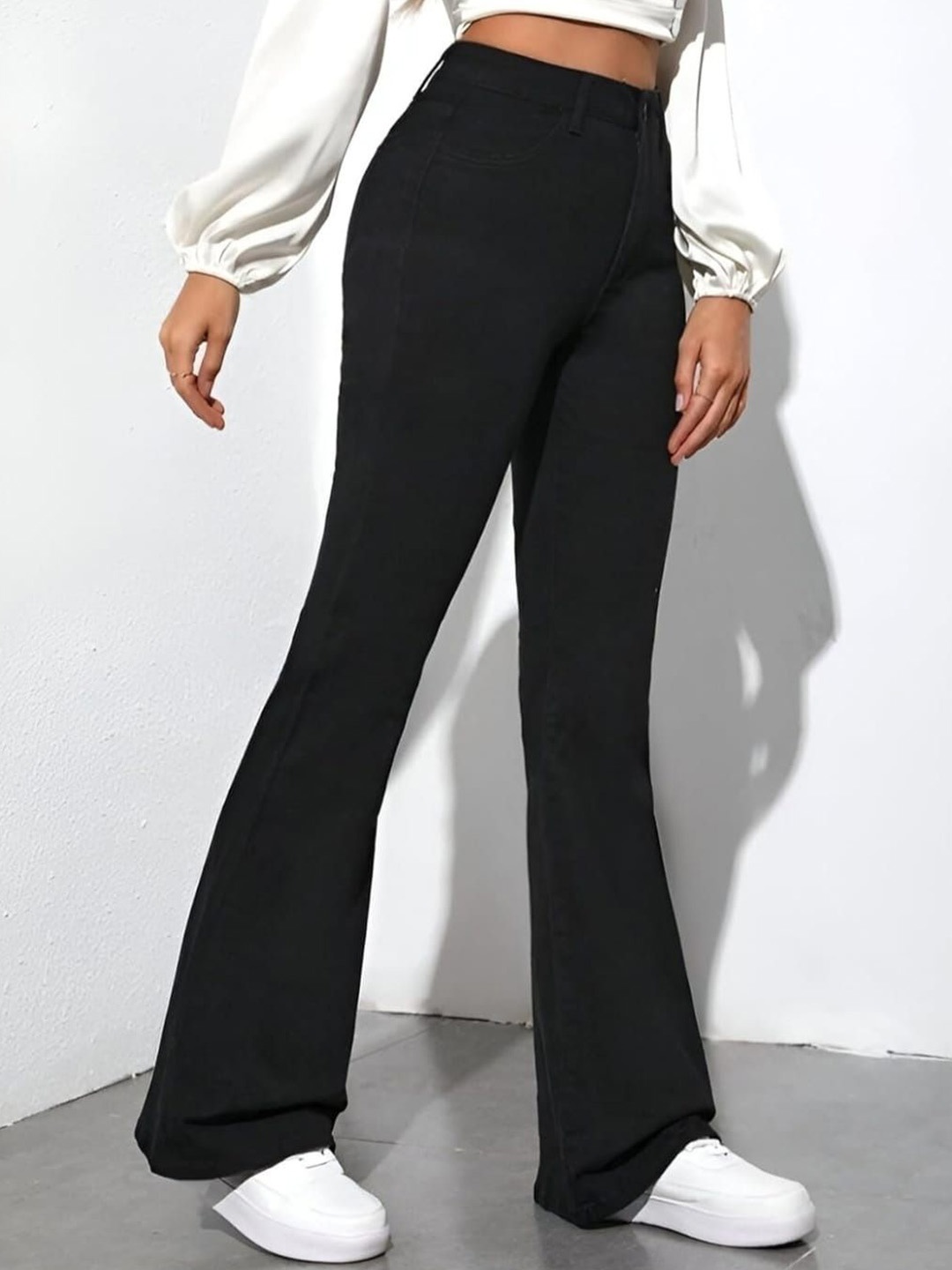 

Next One Women Smart Bootcut Stretchable Jeans, Black