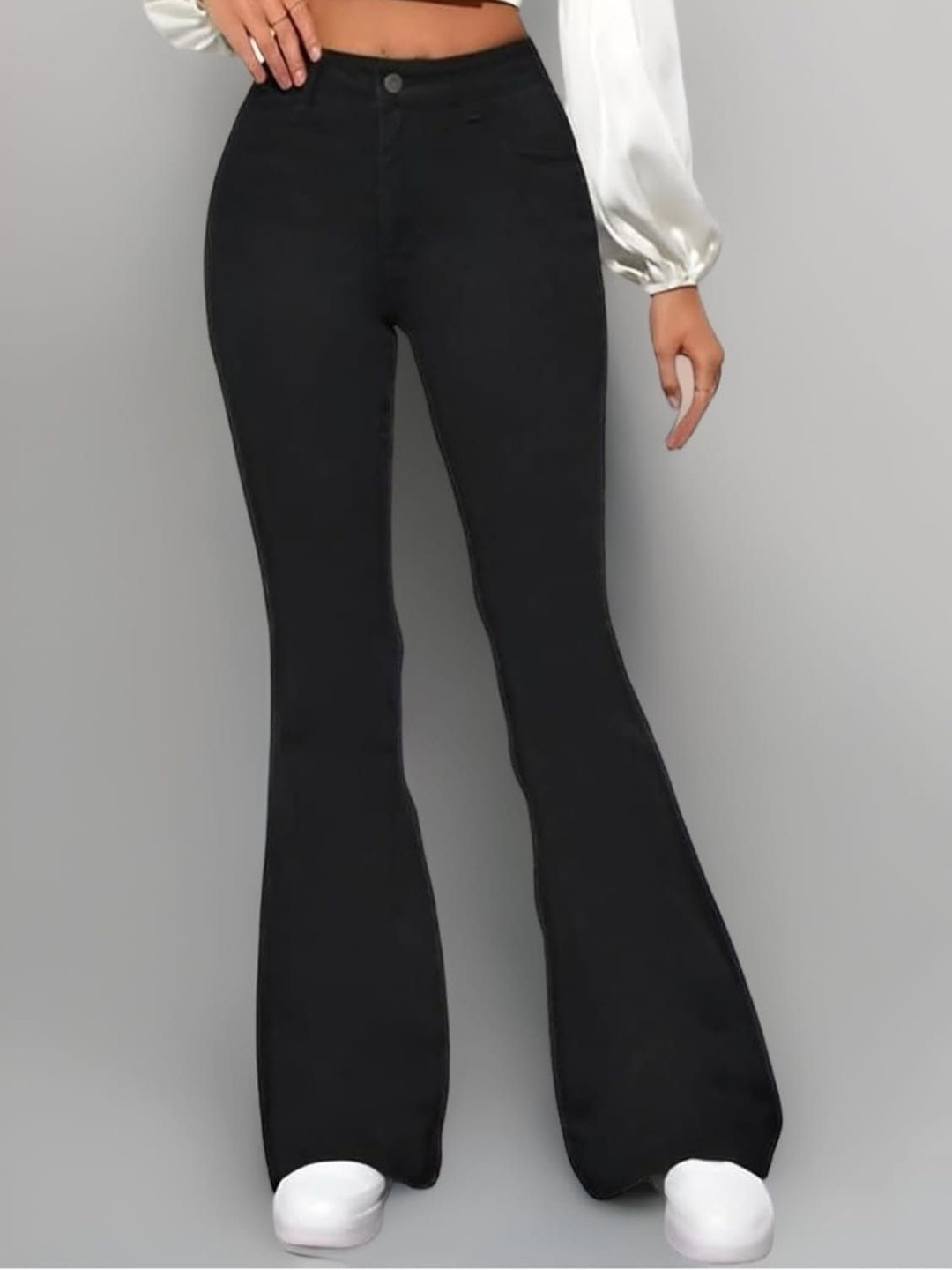 

BROADSTAR Women Smart Bootcut Mid-Rise Jeans, Black