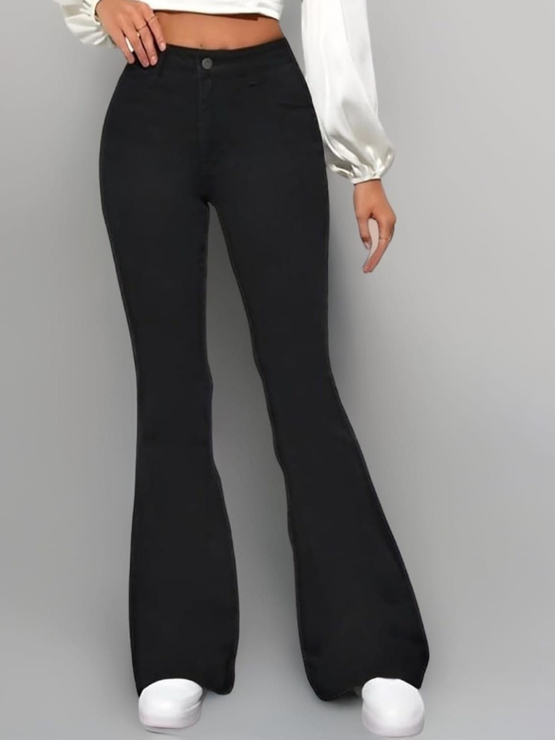 

BROADSTAR Women Smart Bootcut Stretchable Jeans, Black