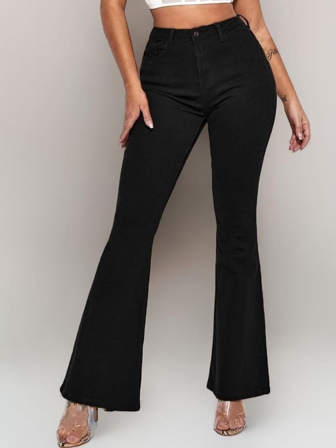 

BROADSTAR Women Smart Stretchable Bootcut Jeans, Black