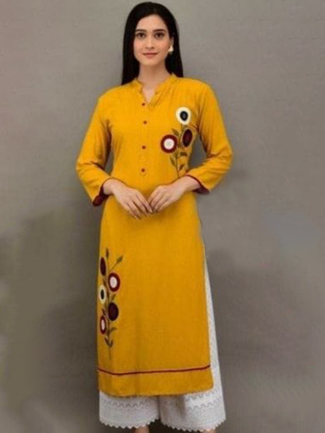 

SWARNGANGA TEX Printed Unstitched Dress Material, Yellow
