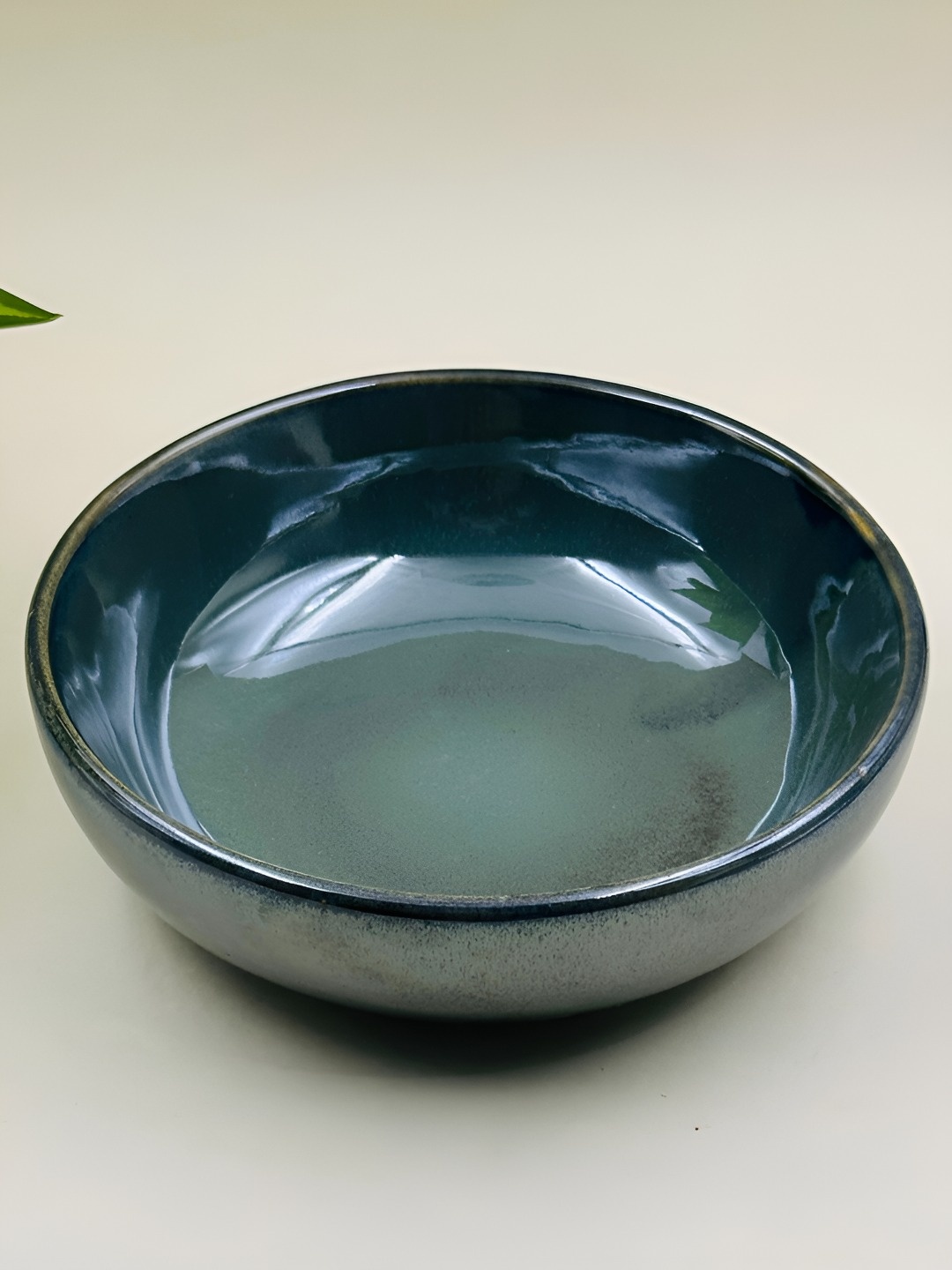 

Lupaava Green Glossy Ceramic Microwave Safe Serving Bowl 700 ml