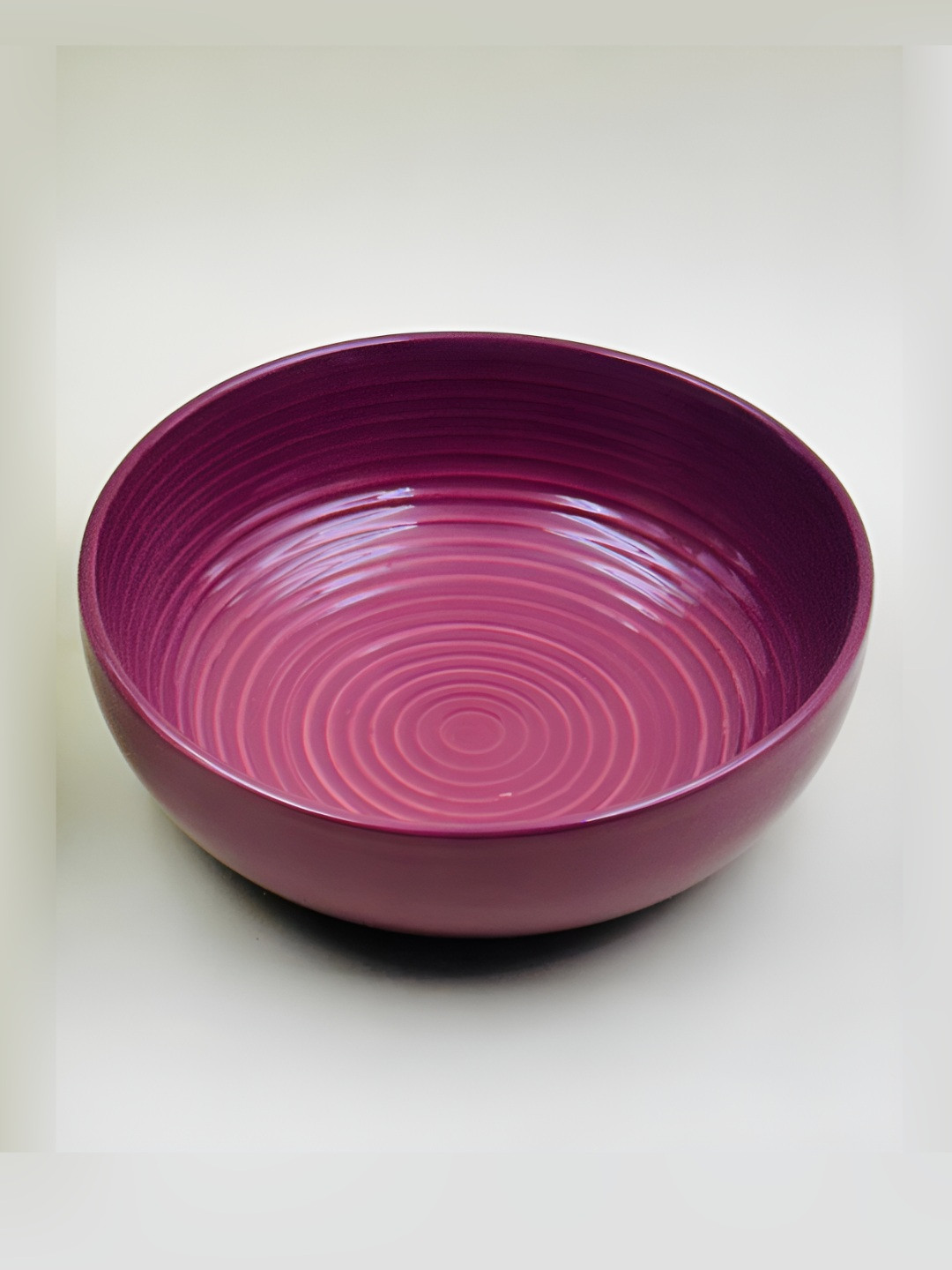 

Lupaava Maroon Glossy Ceramic Microwave Safe Serving Bowl 700 ml