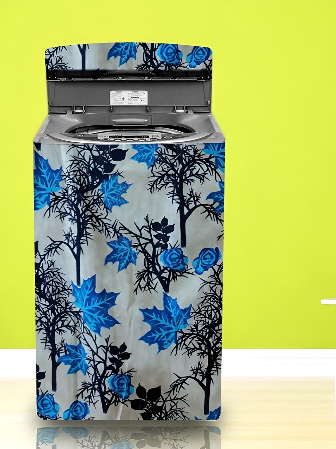 

Dakshya Industries Blue & Grey Printed Washing Machine Cover