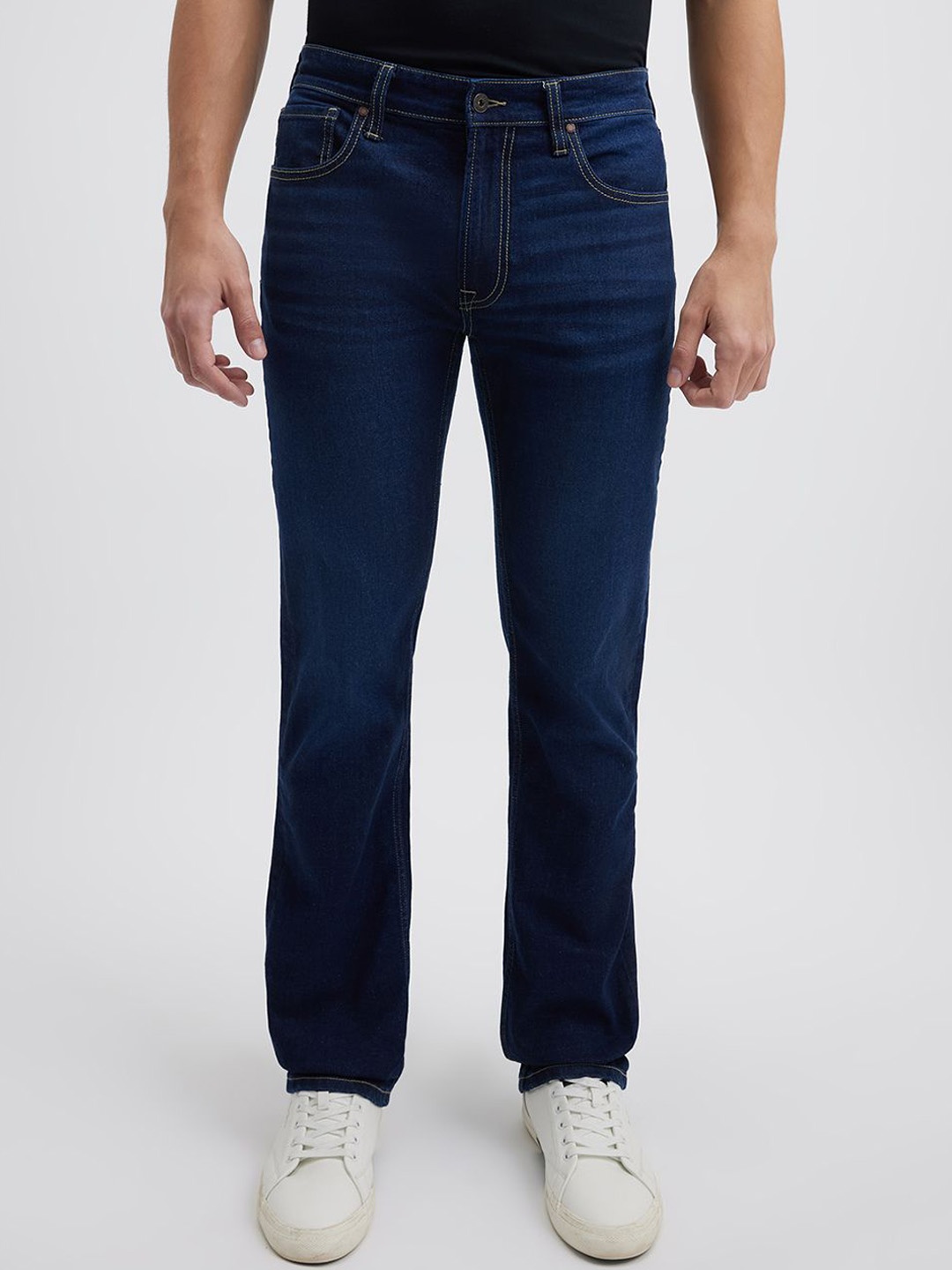 

Pepe Jeans Men Holborne Straight Fit Light Fade Stretchable Jeans, Blue