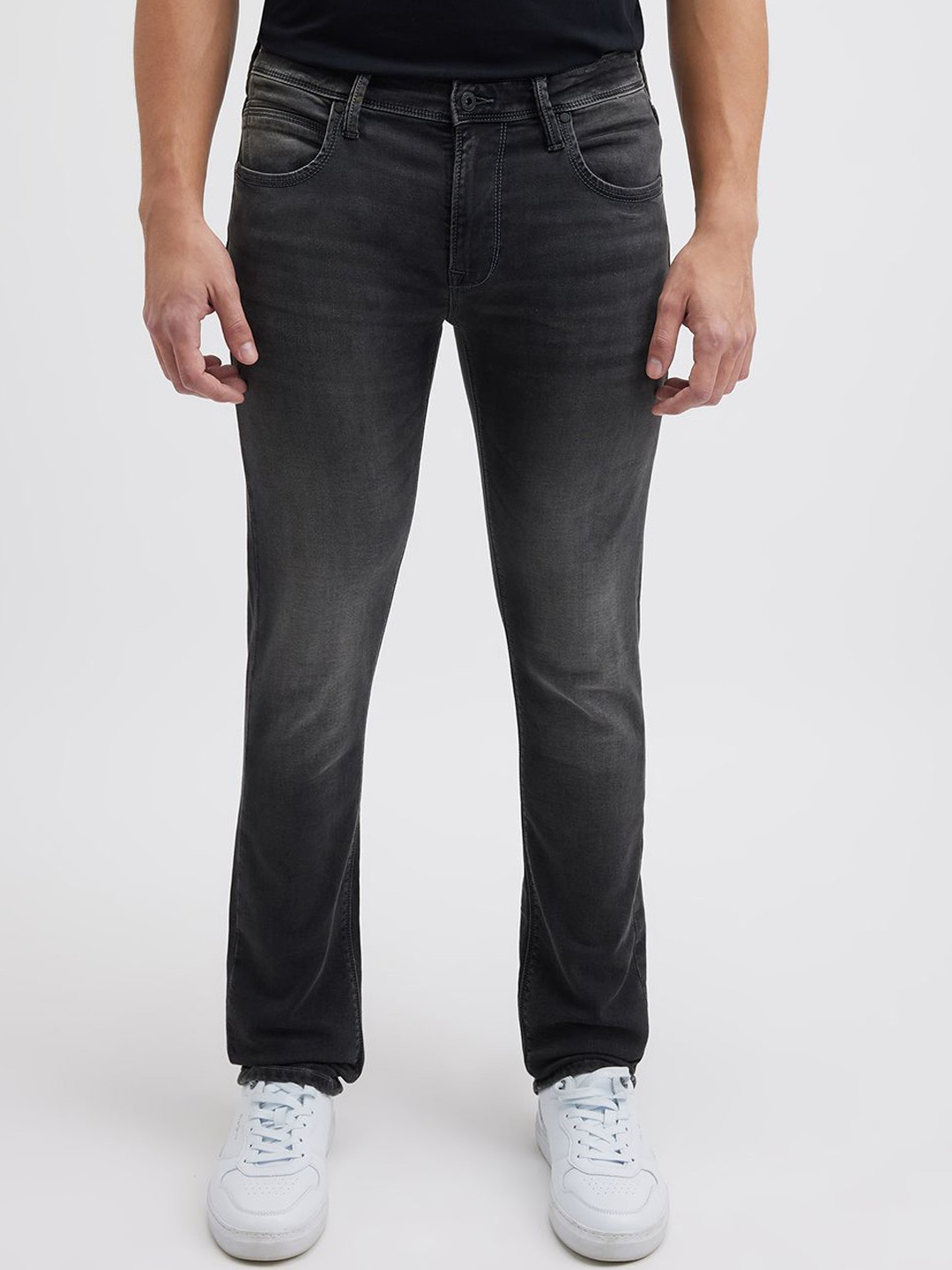 

Pepe Jeans Men Vapour Slim Fit Light Fade Stretchable Jeans, Black