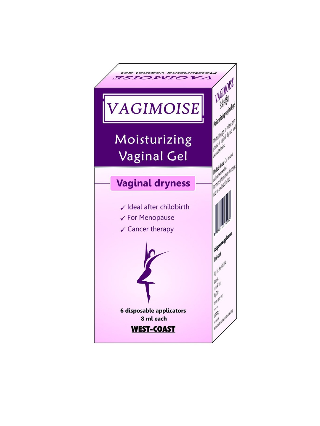 

WestCoast Vagimoise Moisturizing Vaginal Gel Applicator - 48 ml, White