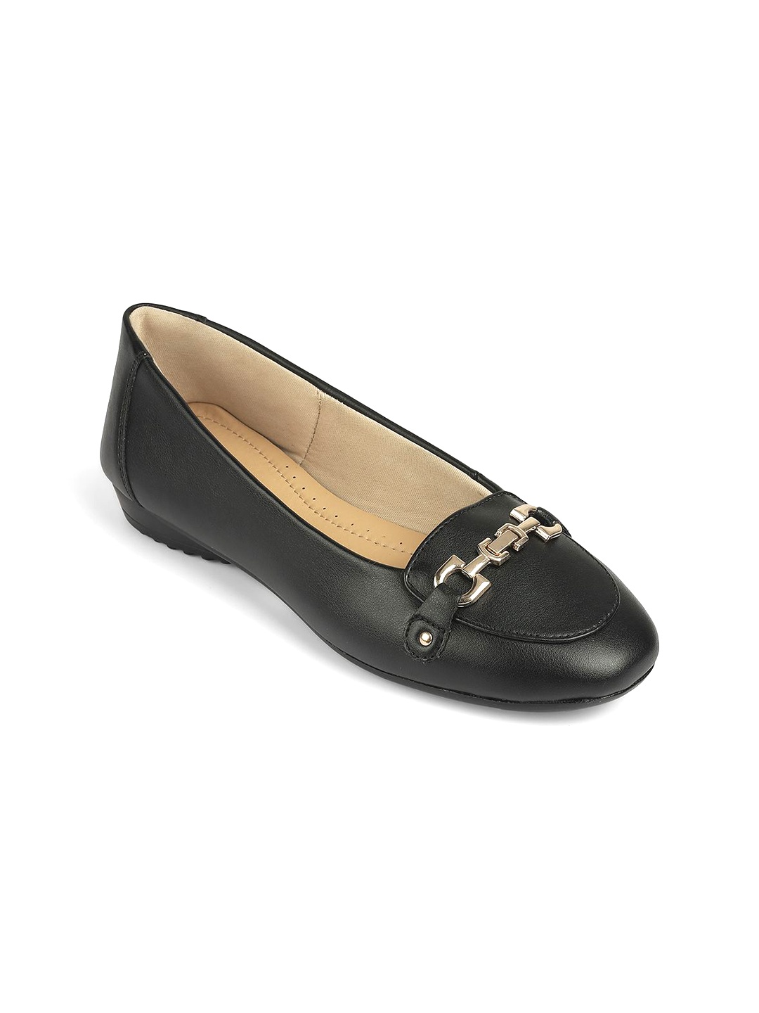 

PEPPER Women Western Embellished Ballerinas Flats, Black