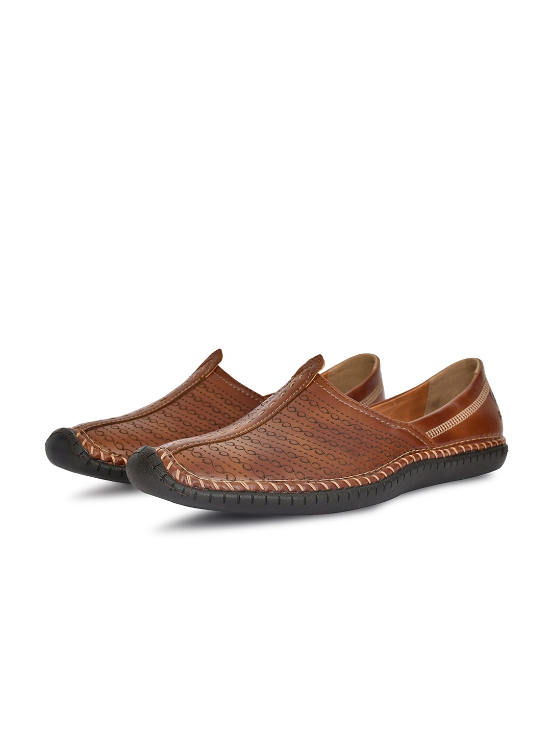 

Big Boon Men Textured Mojaris, Brown