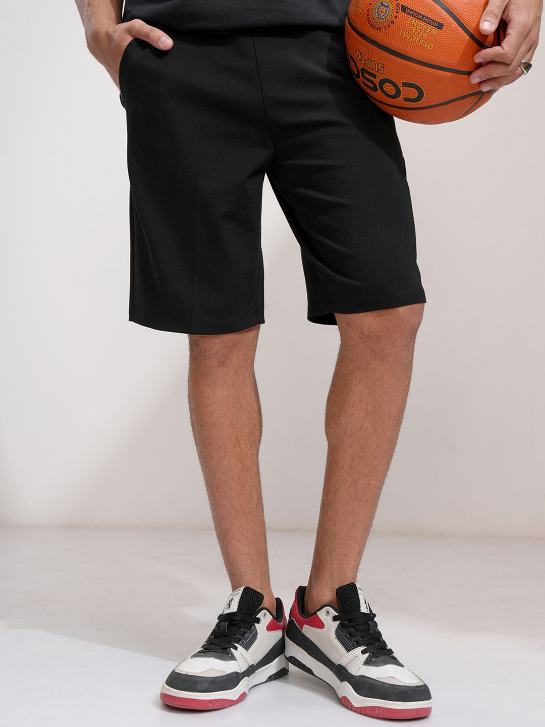 

HIGHLANDER Men Regular Knitted Short, Black