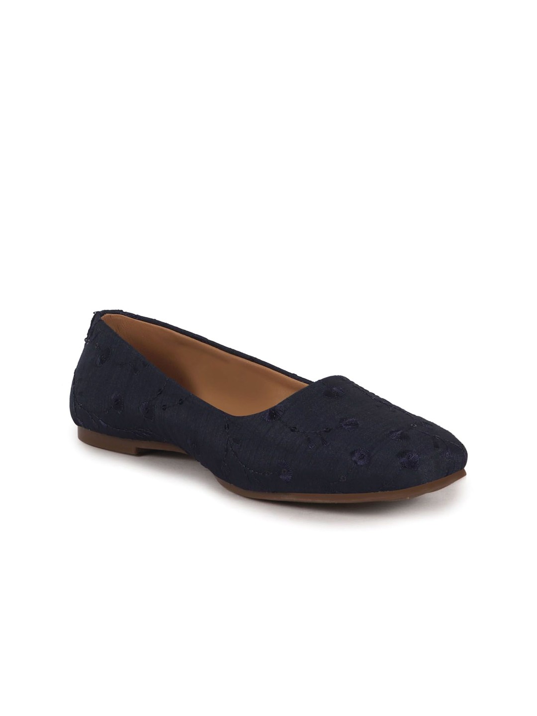 

FAUSTO Women Woven Design Mojaris, Blue