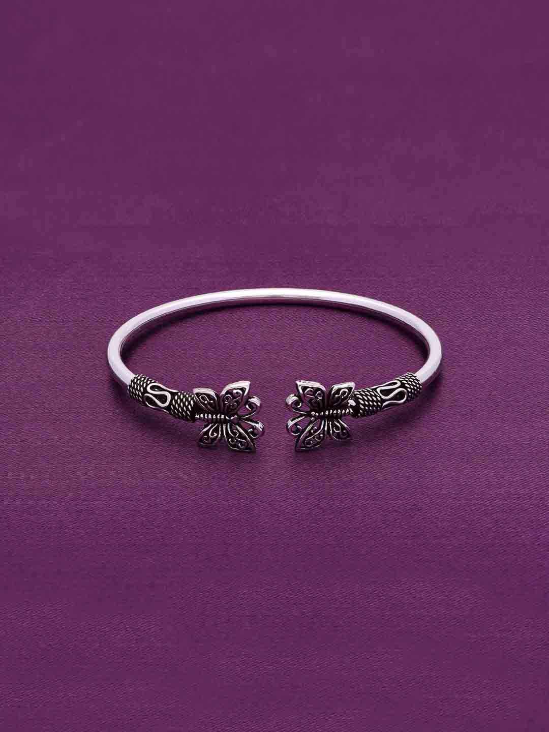 

KAI JEWEL 925 Sterling Silver Rhodium-Plated Butterfly Cuff Bracelet