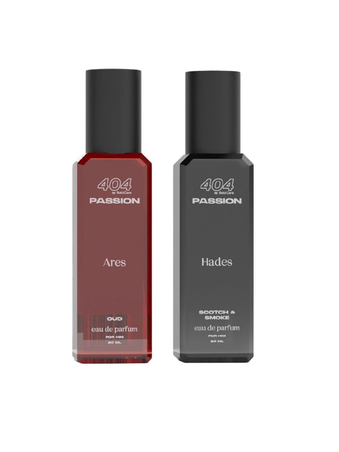 

Bold Care Set Of 2 Ares Oud & Hades Scotch & Smoke Long Lasting EDP - 20 ml Each, Red