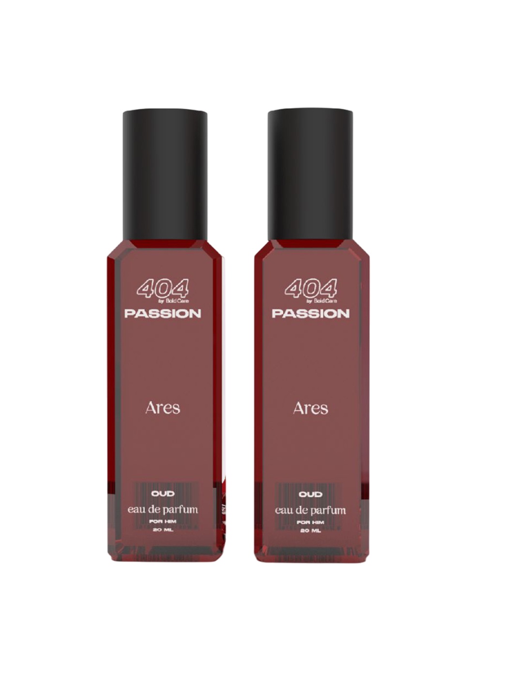 

Bold Care Men Set Of 2 Ares Oud Long Lasting Eau De Parfum - 20 ml Each, Red