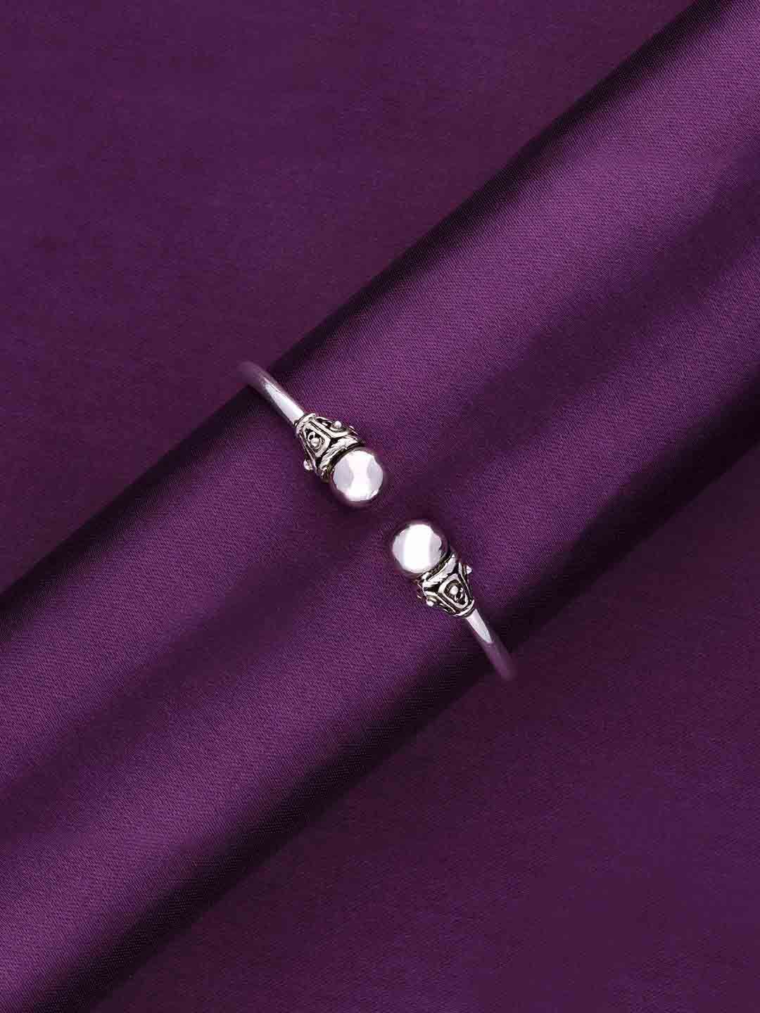 

KAI JEWEL 925 Sterling Silver Rhodium-Plated Dual Delight Cuff Bracelet