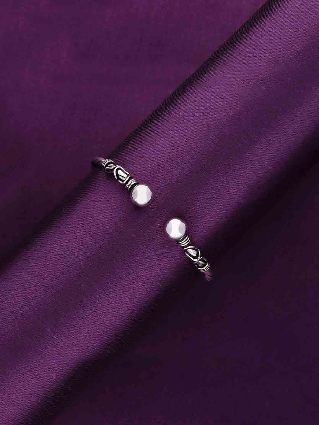 

KAI JEWEL Women Sterling Silver Rhodium-Plated Cuff Bracelet