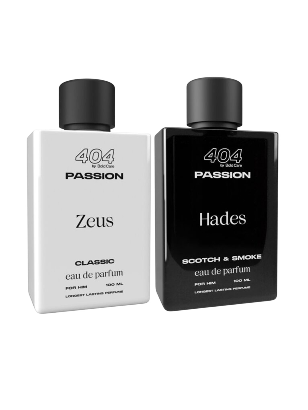 

Bold Care Men Set Of 2 Zeus Classic & Hades Scotch & Smoke Long Lasting EDP - 100 ml Each, White