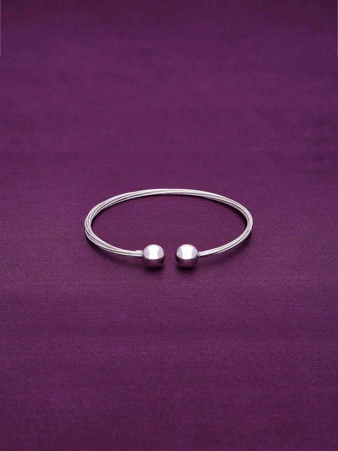 

KAI JEWEL 925 Sterling Silver Rhodium-Plated Charismatic Coils Cuff Bracelet