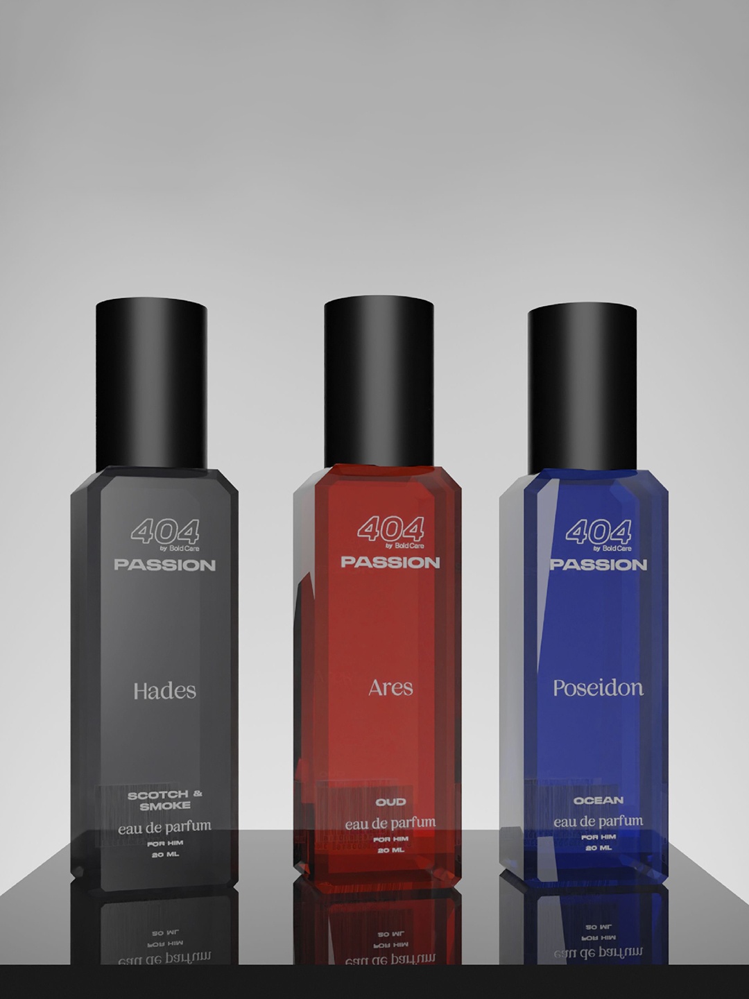 

Bold Care Men Set Of 3 Hades, Ares & Poseidon Long Lasting Eau De Parfum - 20ml Each, Red