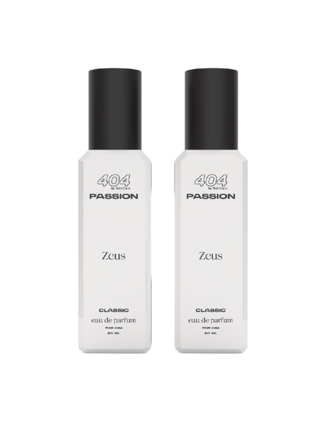 

Bold Care Set Of 2 Zeus Classic Long Lasting Eau De Parfum - 20 ml Each, White