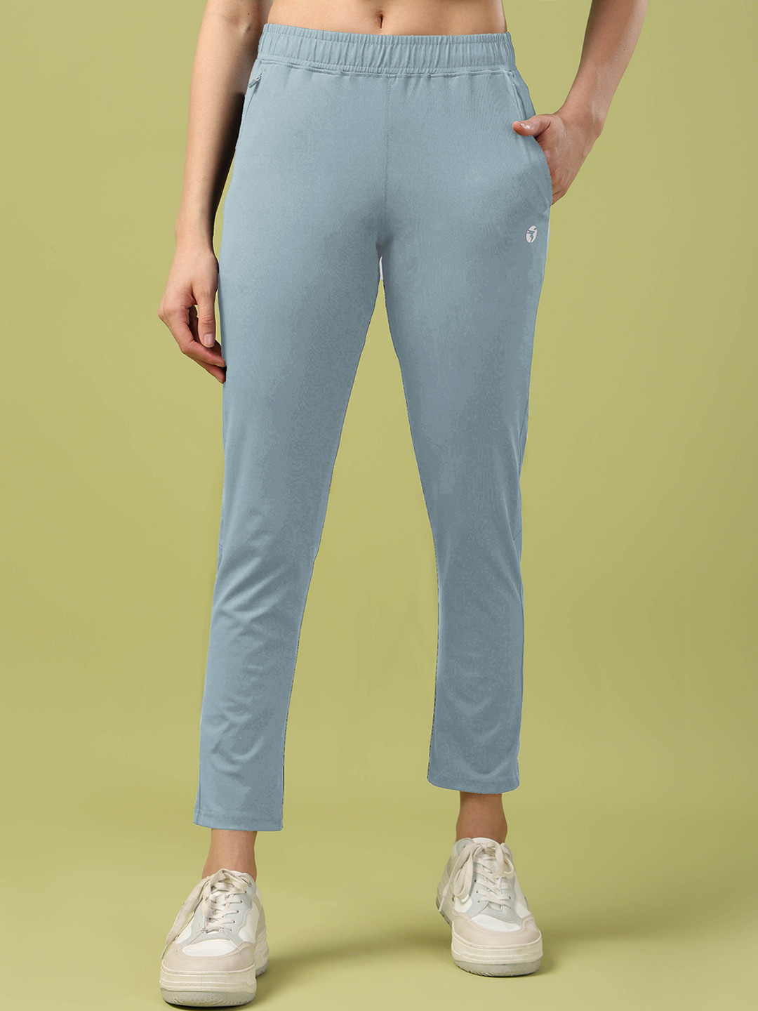 

Technosport Women Slim Fit Mid-Rise Rapid-Dry Track Pants, Blue