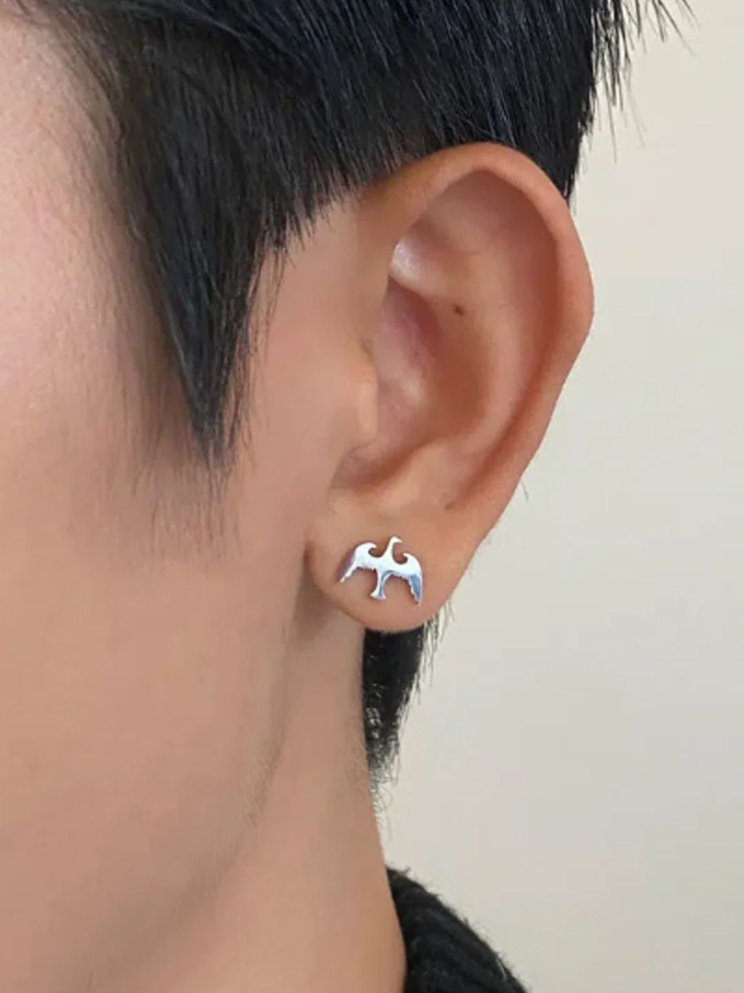 

Goldnera Mens 925 Sterling Silver Quirky Shaped Minimal Studs