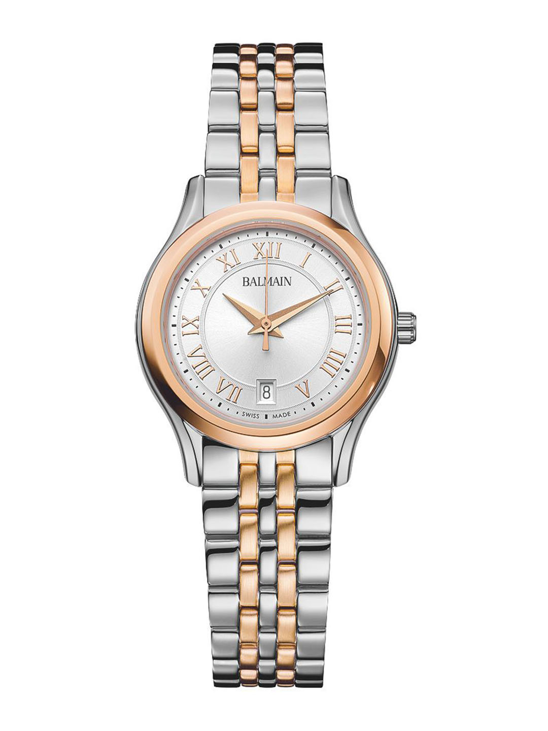 

Balmain Women Brass Embellished Dial & Stainless Steel Bracelet Style Straps Analogue Watch B83483322, Silver