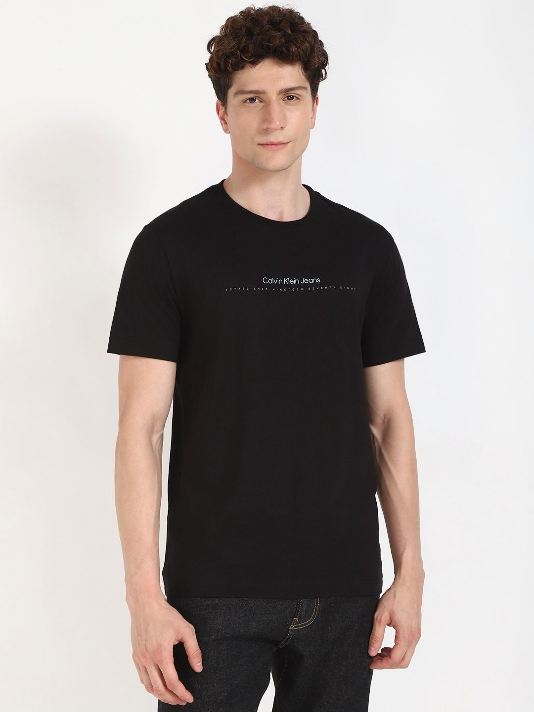 

Calvin Klein Jeans Men Typography Pockets T-shirt, Black