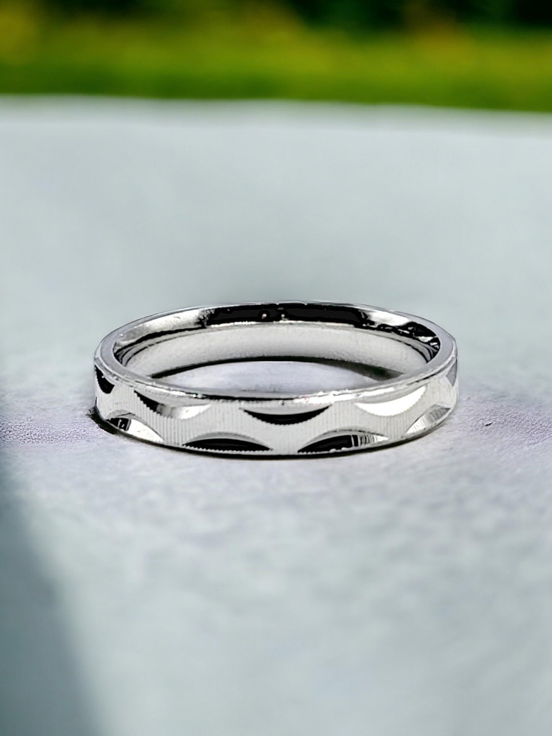

AMONROO 925 Sterling Silver Rhodium-Plated Finger Ring