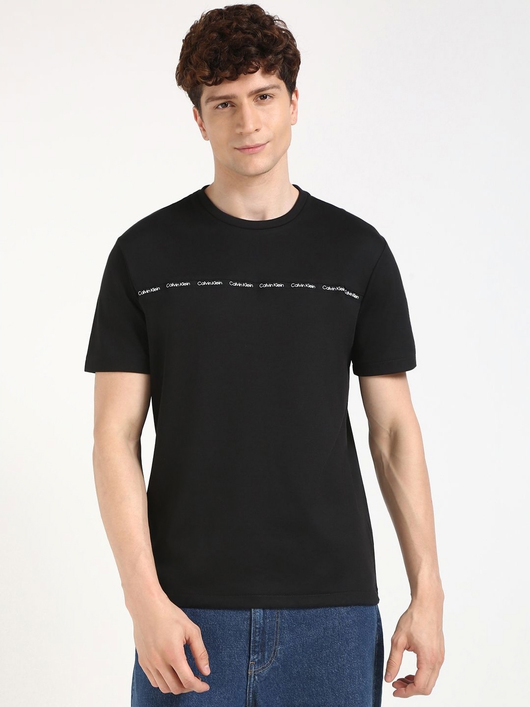 Calvin Klein Jeans Men Typography Pockets T-shirt, Black