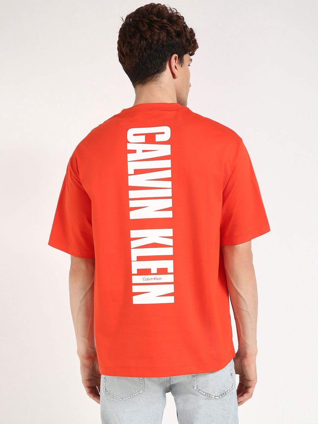 Calvin Klein Jeans Men Typography Pockets T-shirt, Red