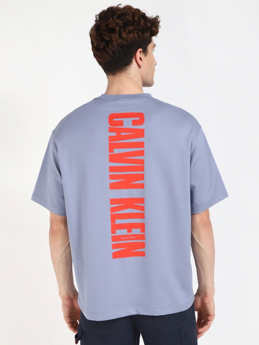 Calvin Klein Jeans Men Typography Pockets T-shirt, Blue
