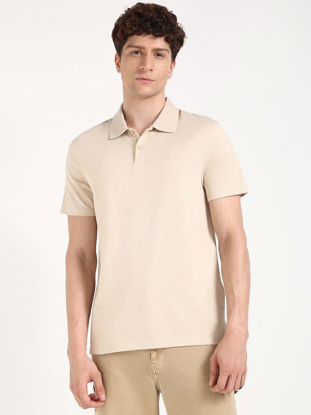 

Calvin Klein Jeans Men Raw Edge T-shirt, Beige