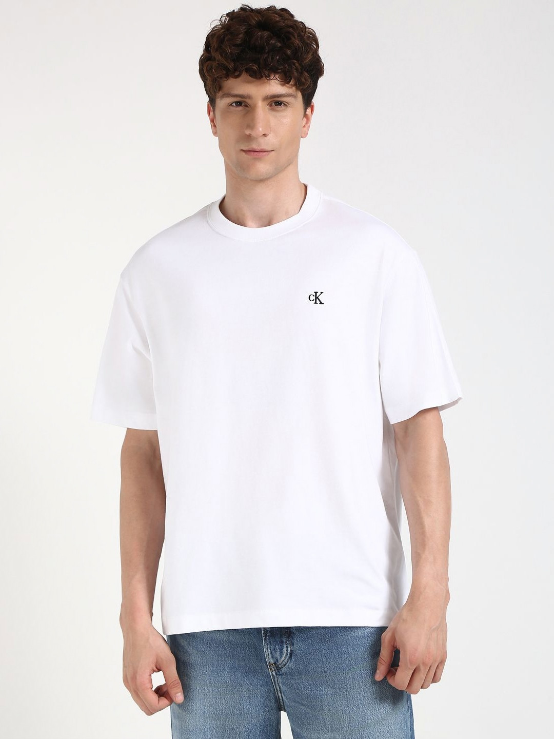 

Calvin Klein Jeans Men Applique T-shirt, White