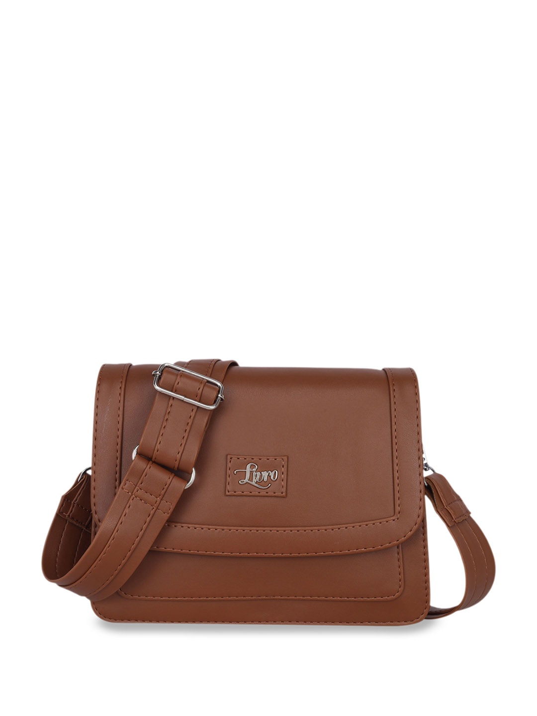 

LIVRO PU Structured Sling Bag, Brown