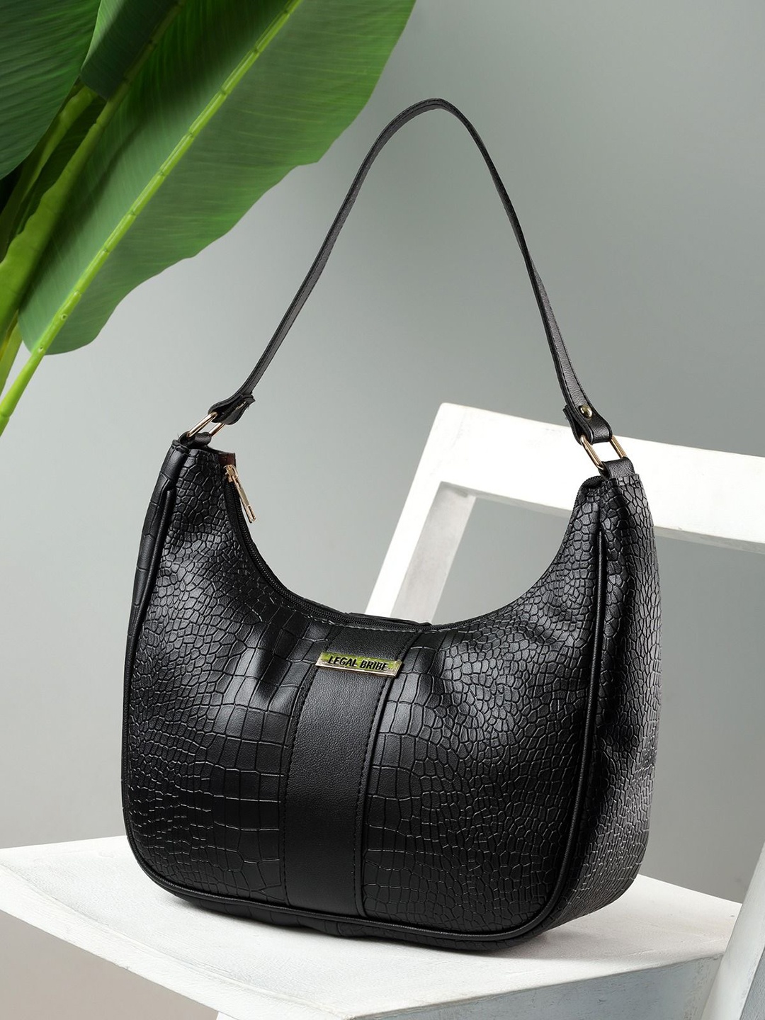 

LEGAL BRIBE PU Shopper Shoulder Bag, Black