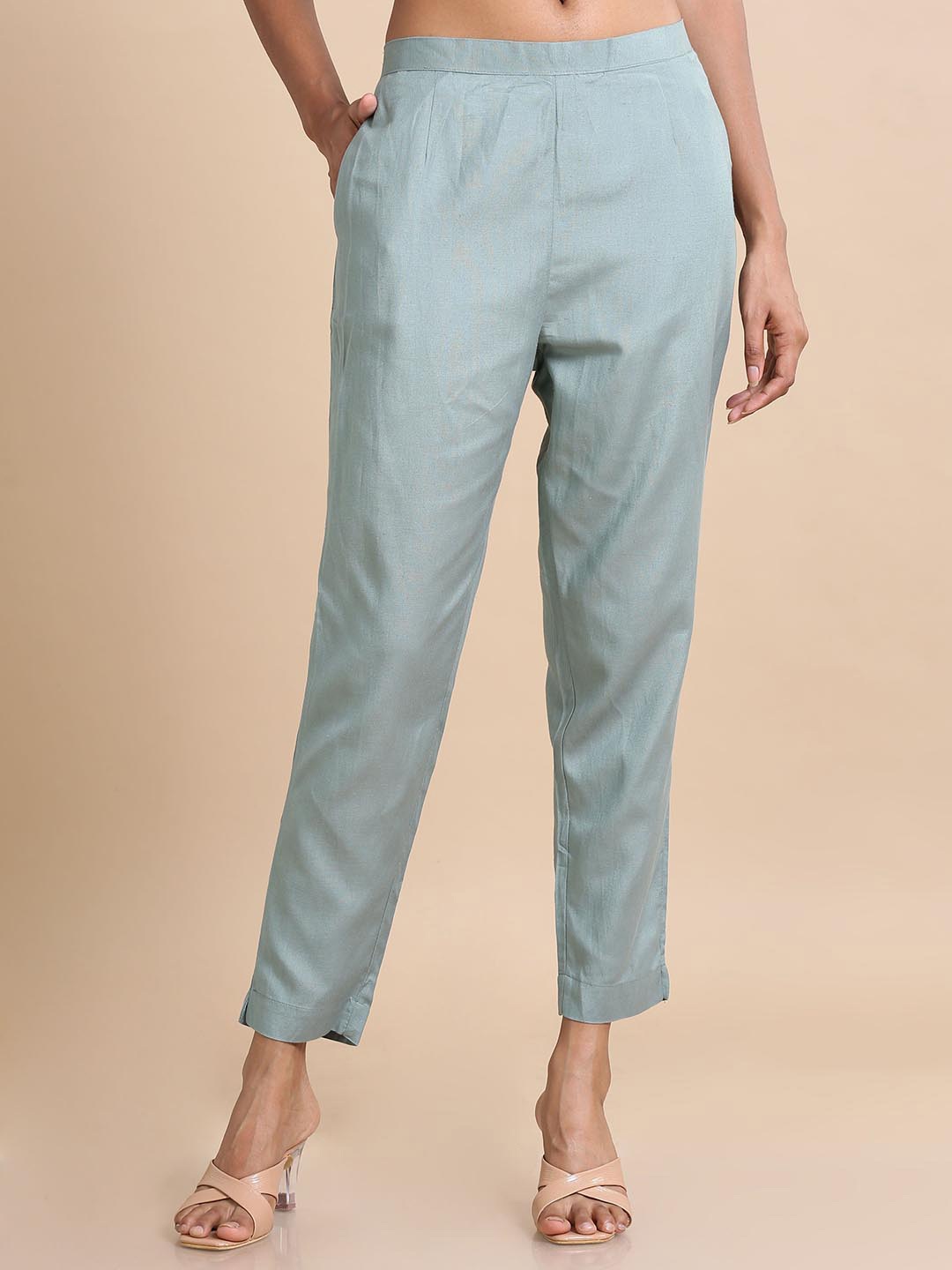 

Hassu's Women Original Pleated Trousers, Grey