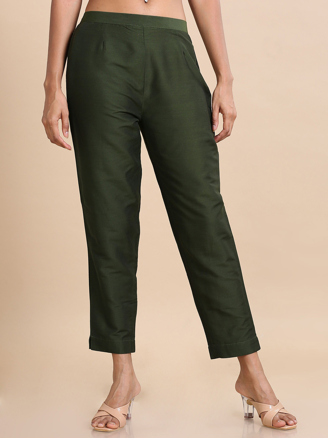 

Hassu's Women Original Pleated Trousers, Green