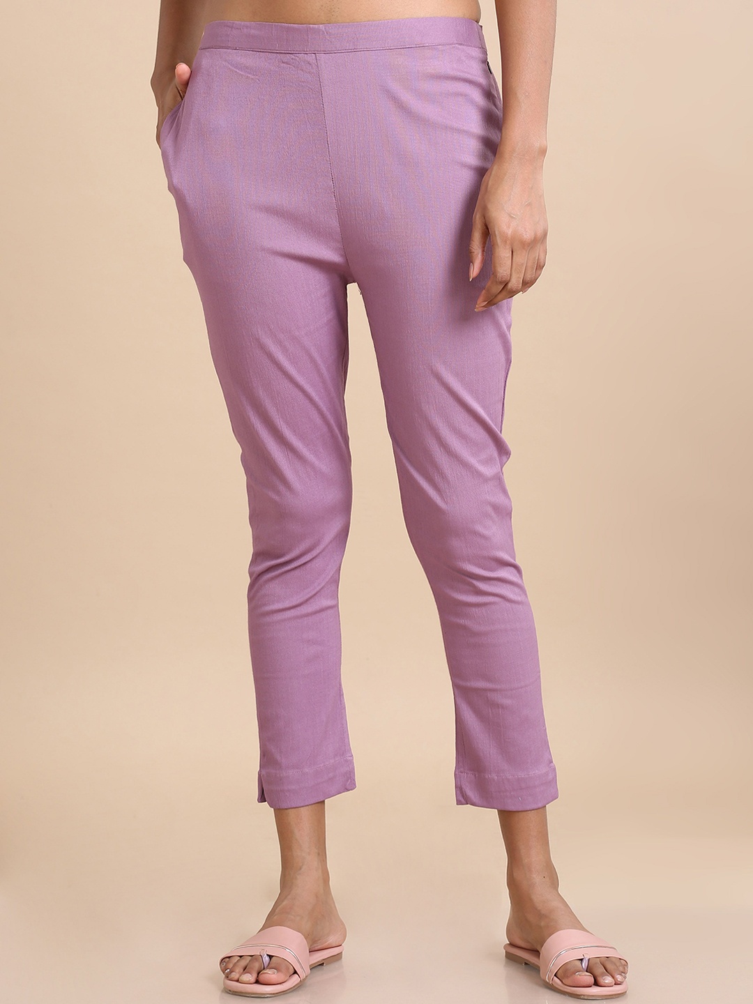 

Hassu's Women Original Slim Fit Trousers, Violet