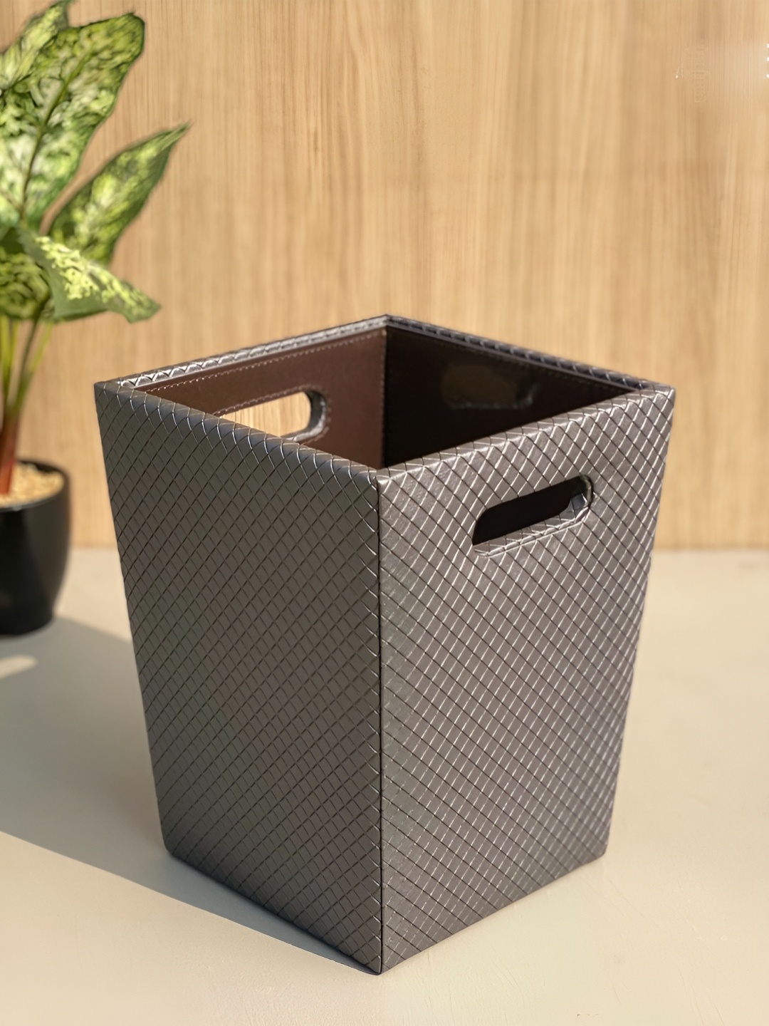 

Mason Home Grey Braided Open Dustbin