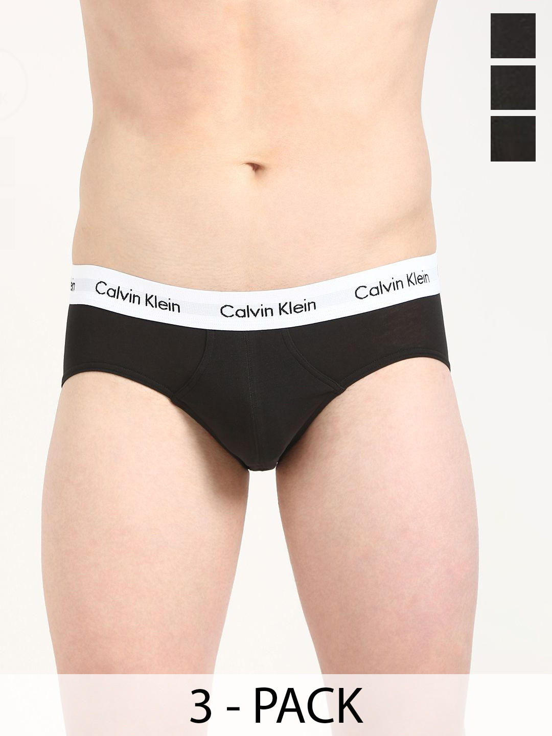 

Calvin Klein Underwear Pack Of 3 Basic Briefs A4-U2661001, Black
