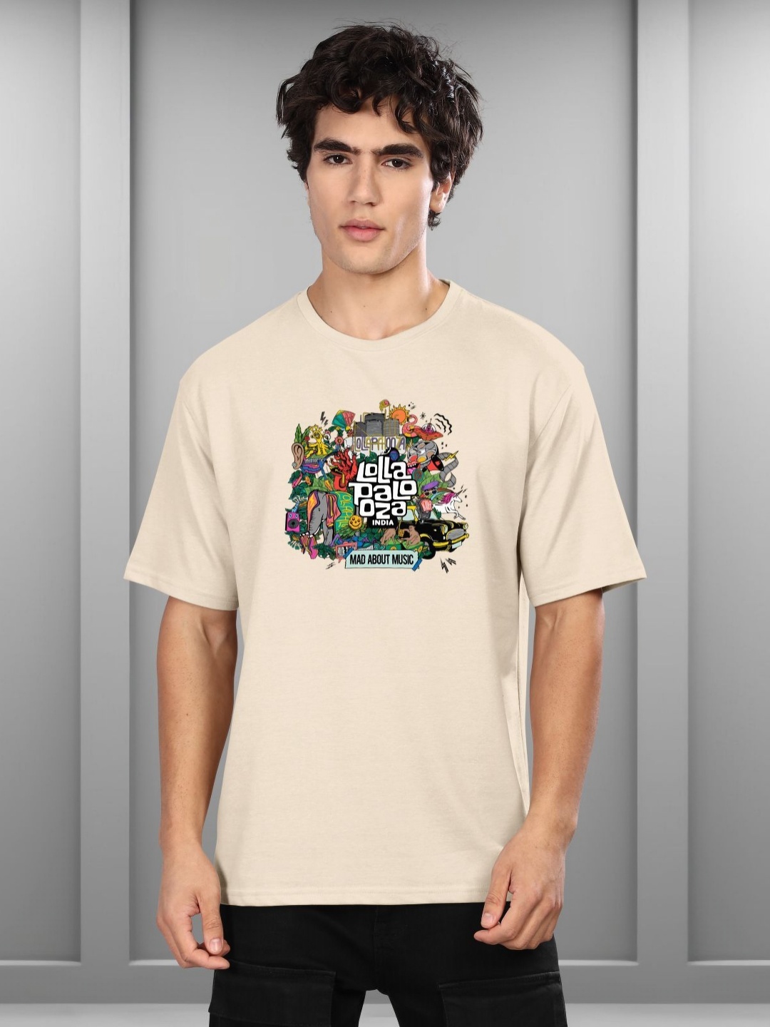 

BULLMER Men Printed T-shirt, Beige