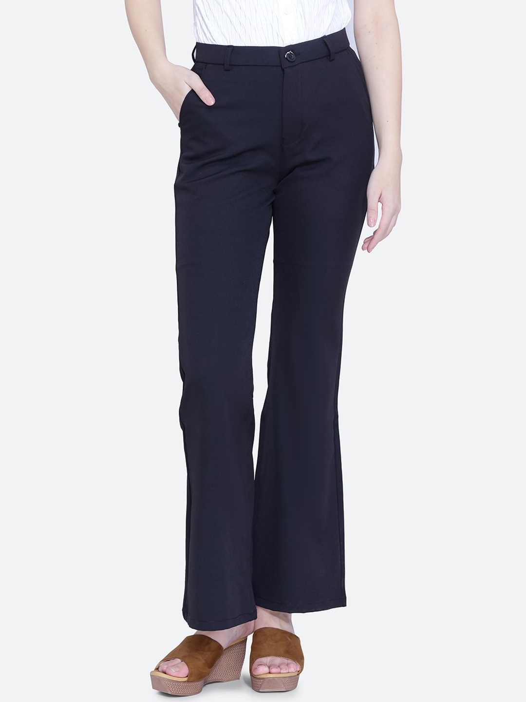 

FCK-3 Women Smart High-Rise Trousers, Black