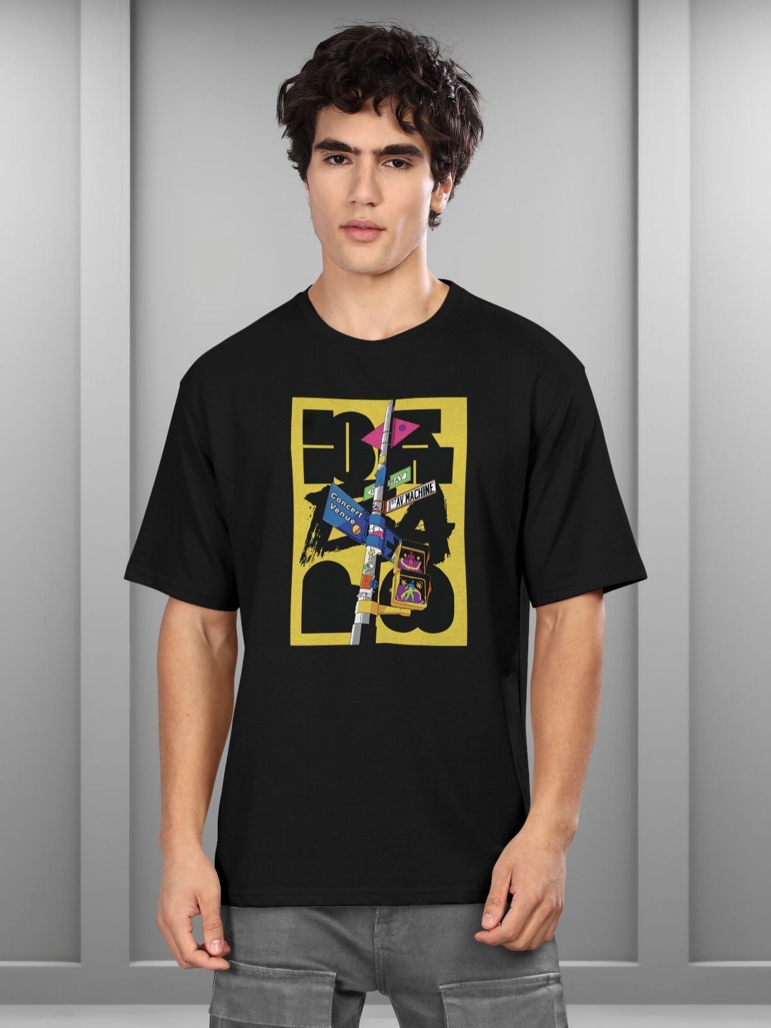 

BULLMER Men Printed T-shirt, Black